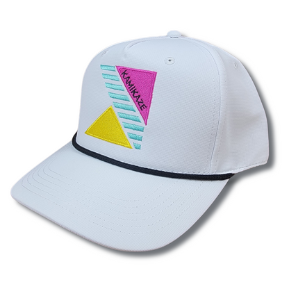 Kamikaze embroidered logo hat in white