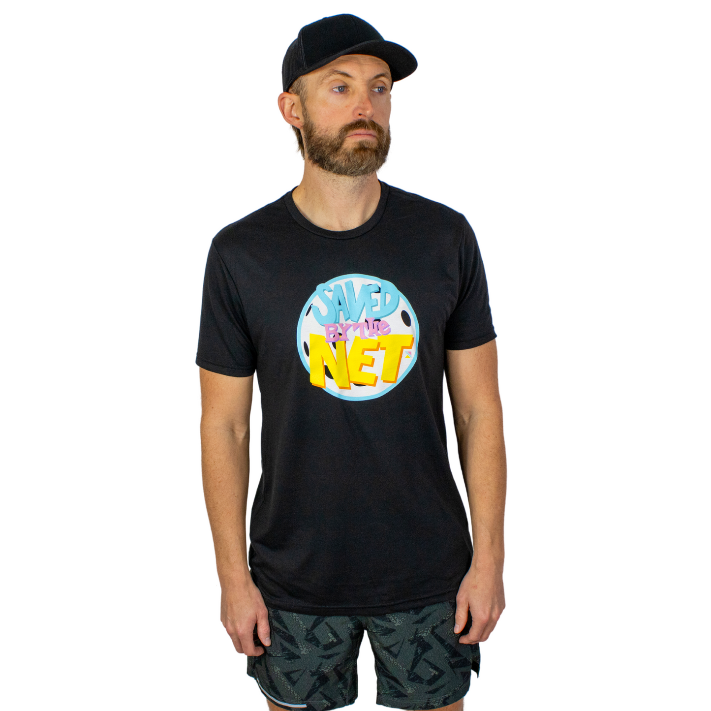 Saved By The Net T-Shirt | Black